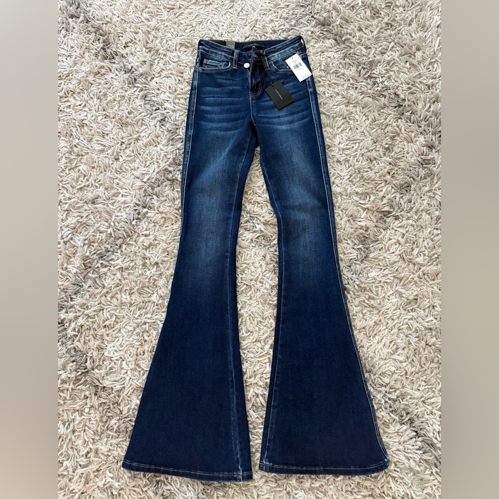 Flying Monkey Blue Flare Wide Leg Jeans